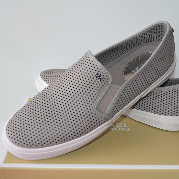 michael kors grey slip on sneakers